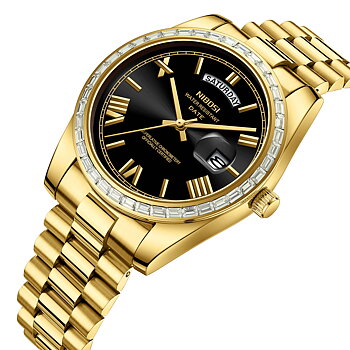 Nibosi Day-Date President Gold Black