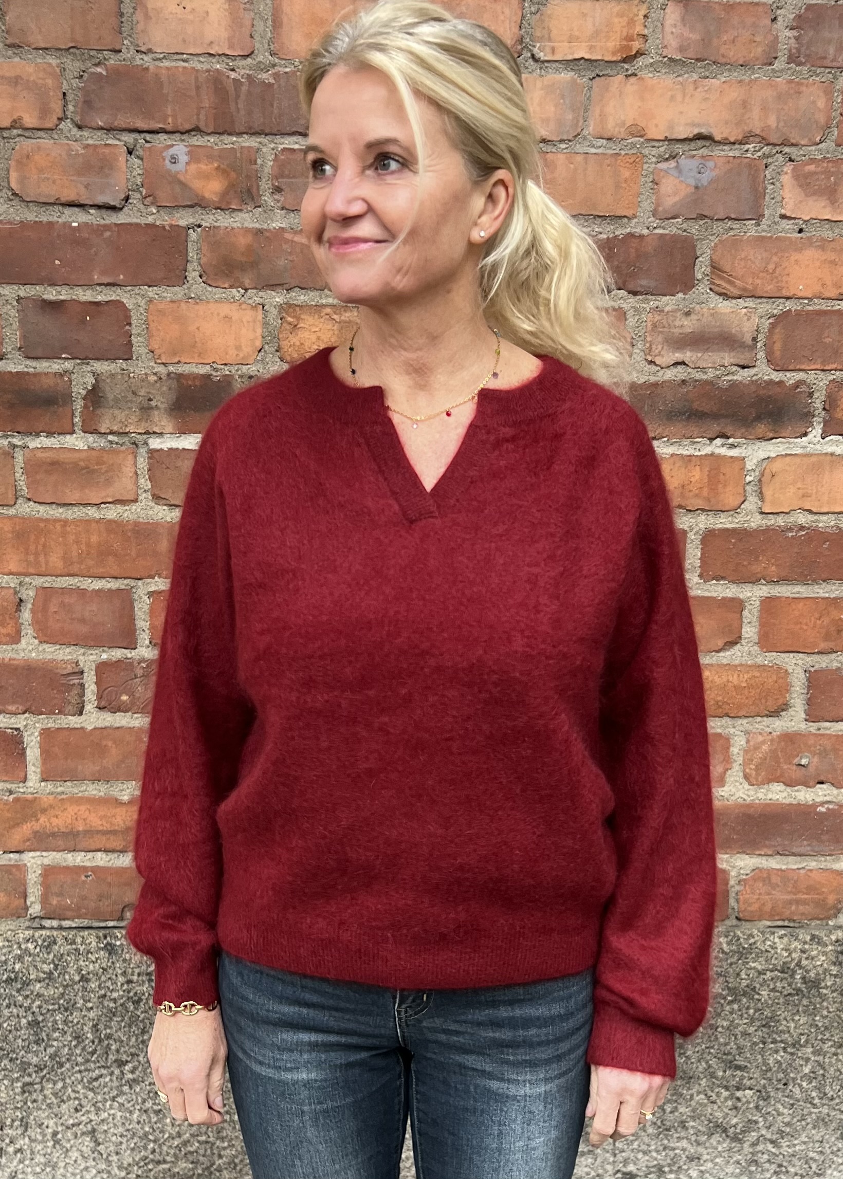 Wien borstad cashmere tröja - 2