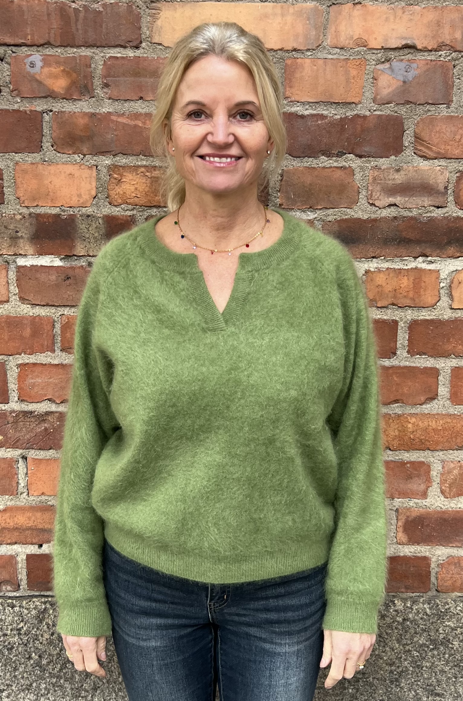 Wien borstad cashmere tröja