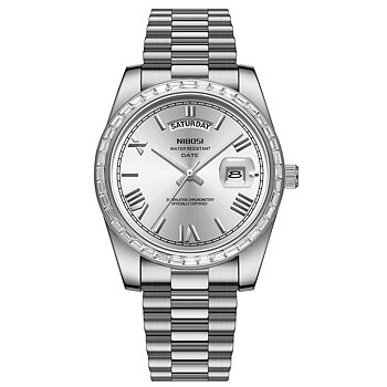 Nibosi Day-Date President Silver