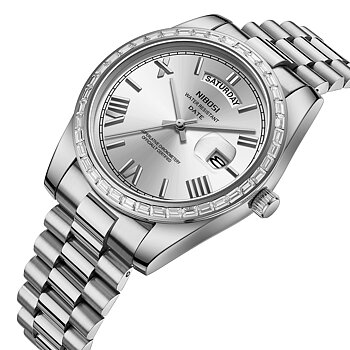 Nibosi Day-Date President Silver