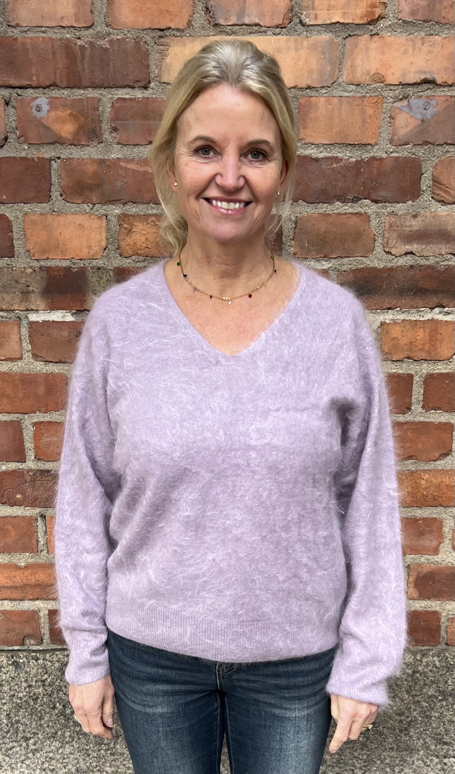 Cannes borstad cashmere tröja