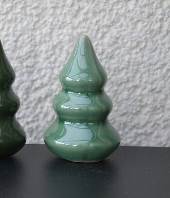 Gran i keramik ljusgrön 5,5 cm S