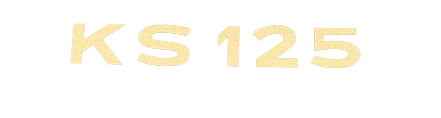 Dekal bakskärm "KS125" 68-75. Guld