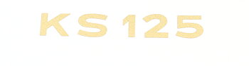 Dekal bakskärm "KS125" 68-75. Guld