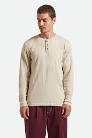 Brixton vintage ribbed henley  LS - 2