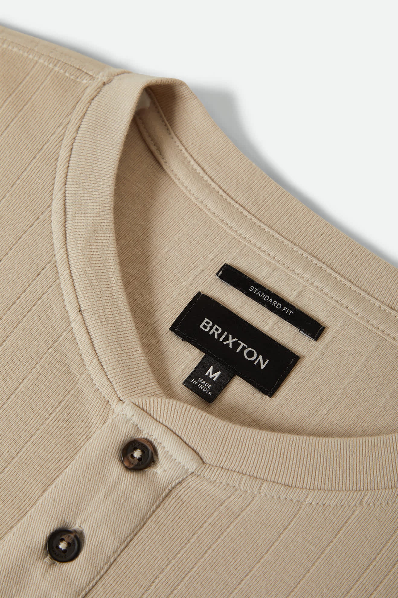 Brixton vintage ribbed henley  LS - 5