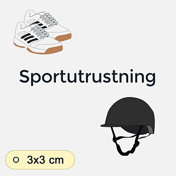 Bildstödsbilder Sportutrustning, 3x3 cm