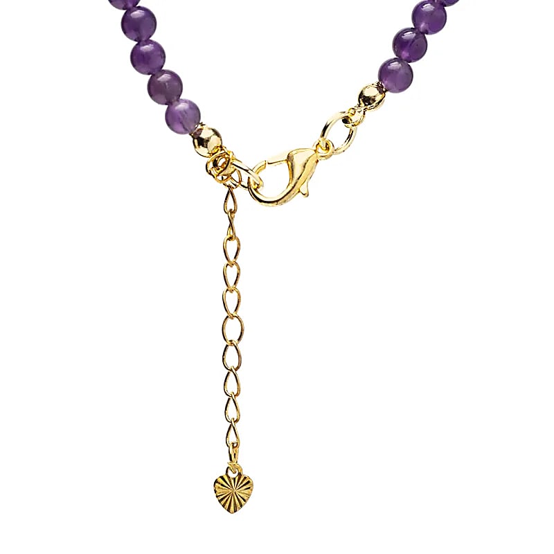 Justerbart halsband av Amethyst med solhänge - 2