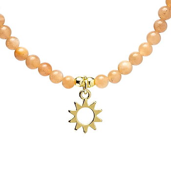 Justerbart halsband med solsten och solhänge