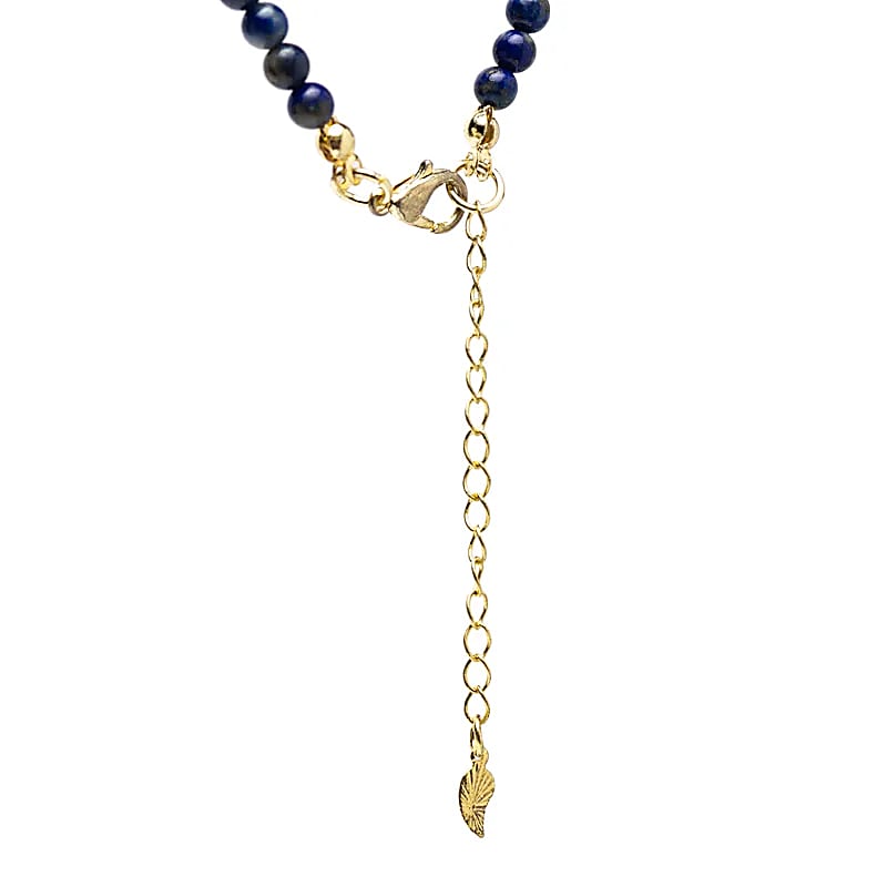 Justerbart halsband Lapis Lazuli med månhänge - 2