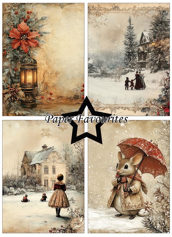 Paper Favourites Victorian Christmas A6 Paper Pack  - 2