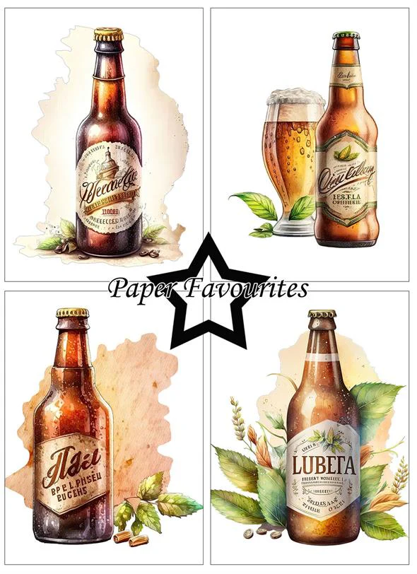 Paper Favourites Bottle of Beer A6 Paper Pack  - 2