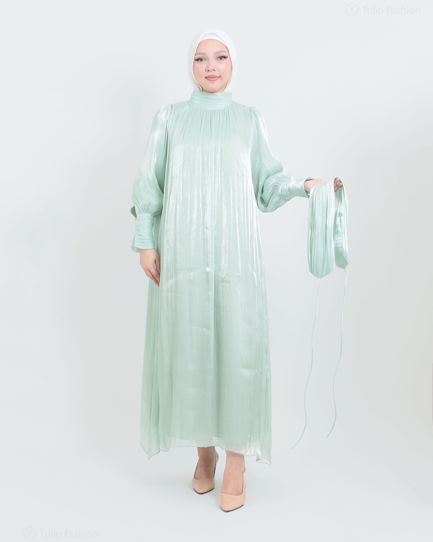 Maxi Dress - Pistachio Green - 4