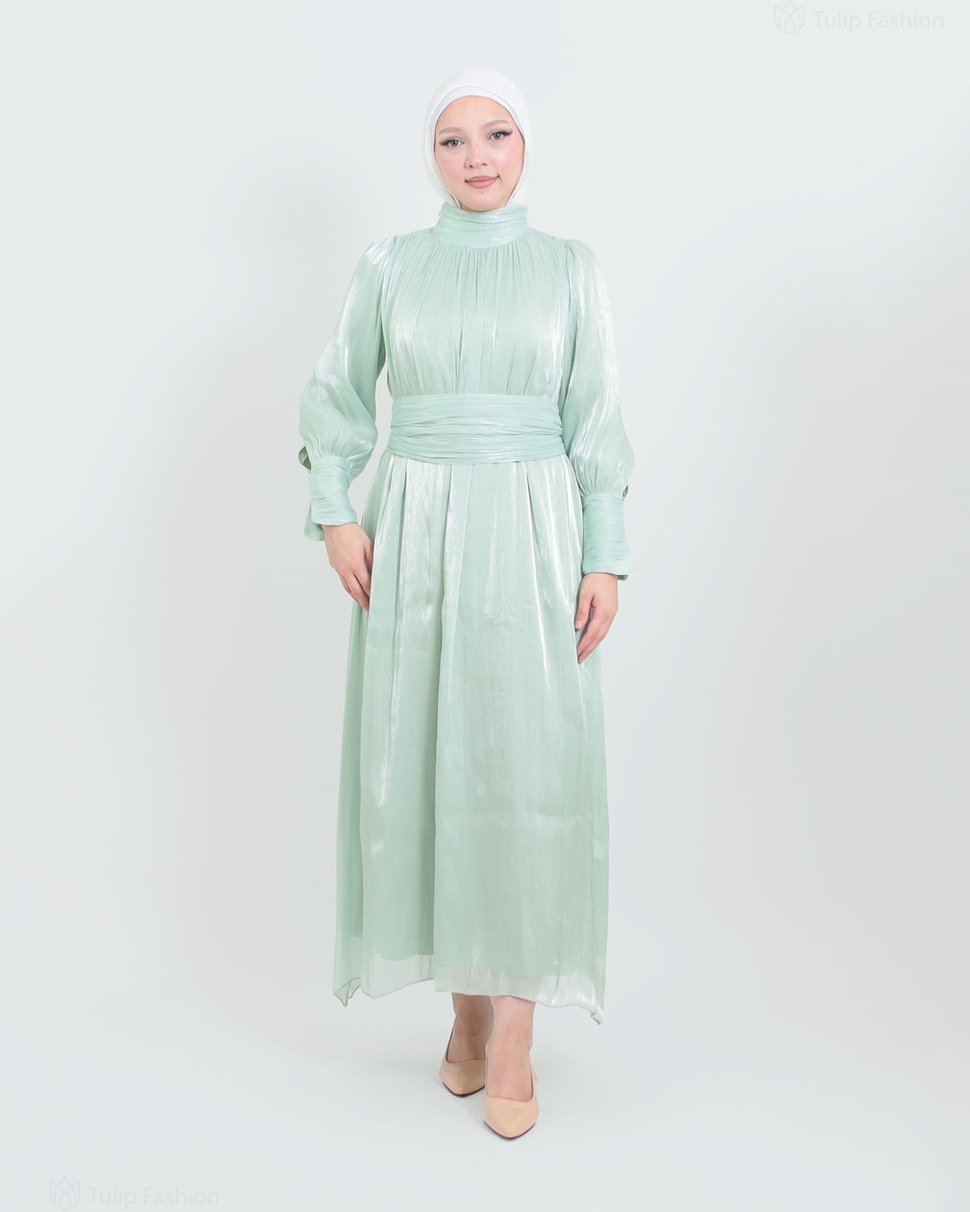 Maxi Dress - Pistachio Green - 5