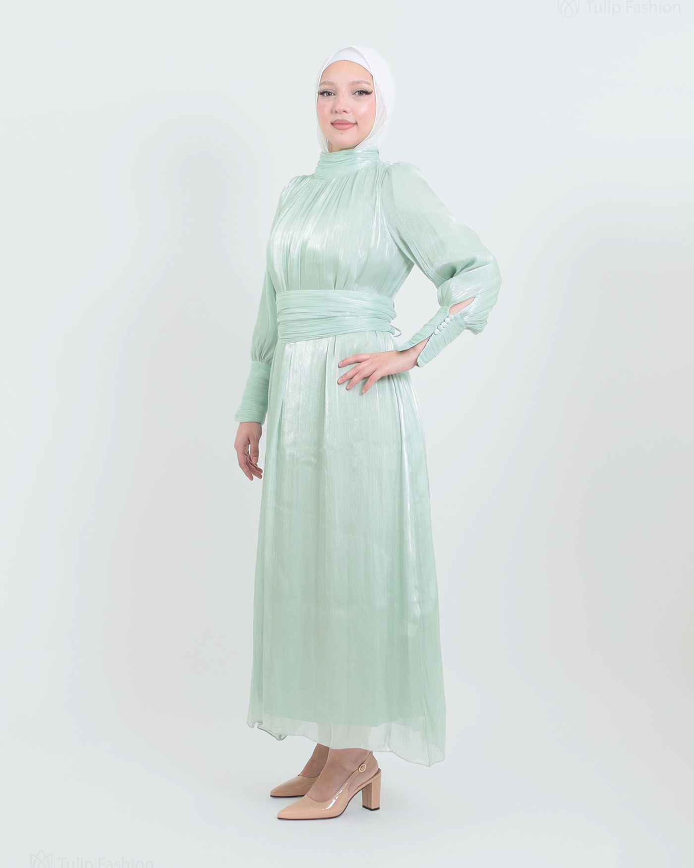 Maxi Dress - Pistachio Green - 2