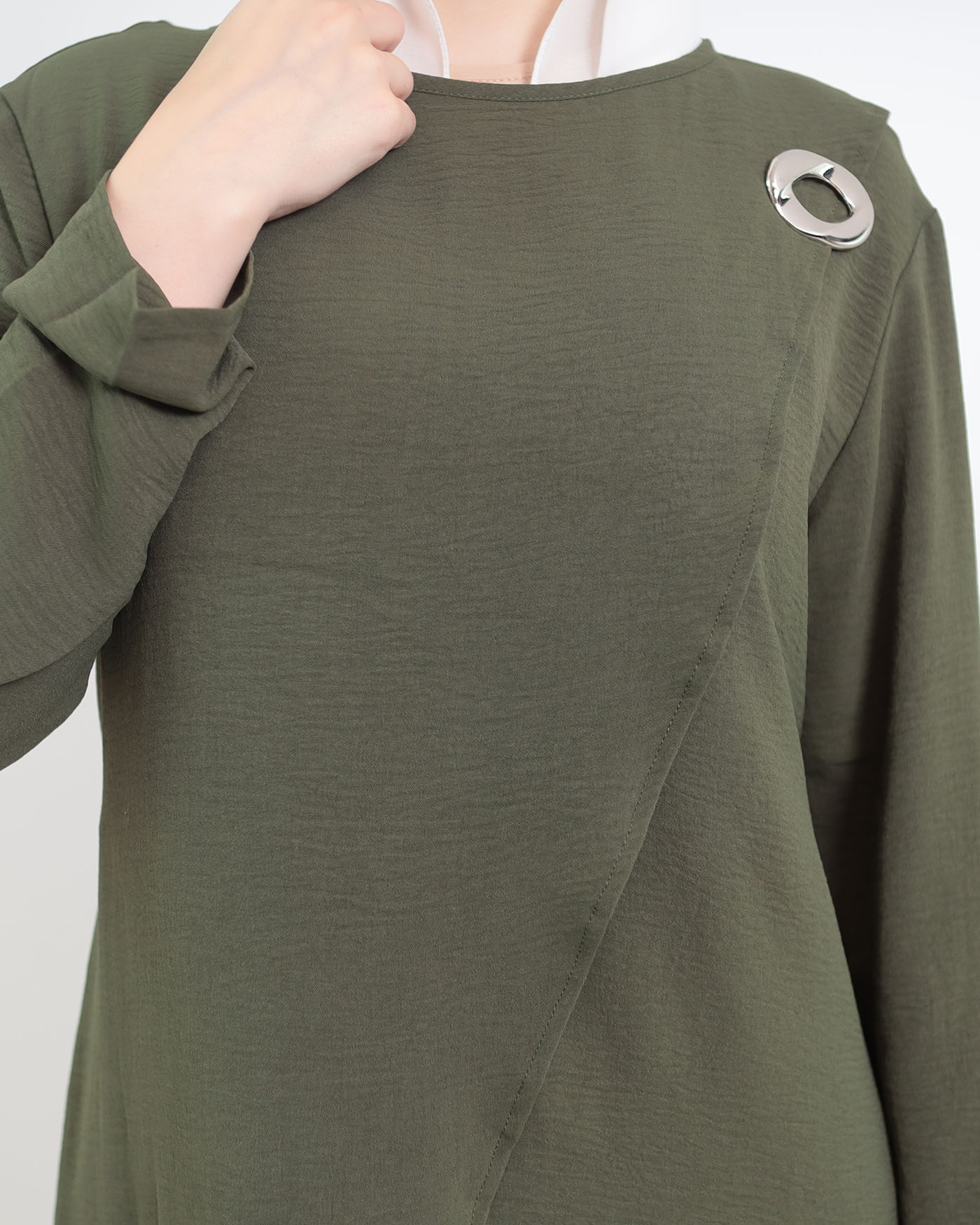 Tunic set with pants - Olive Green - 5