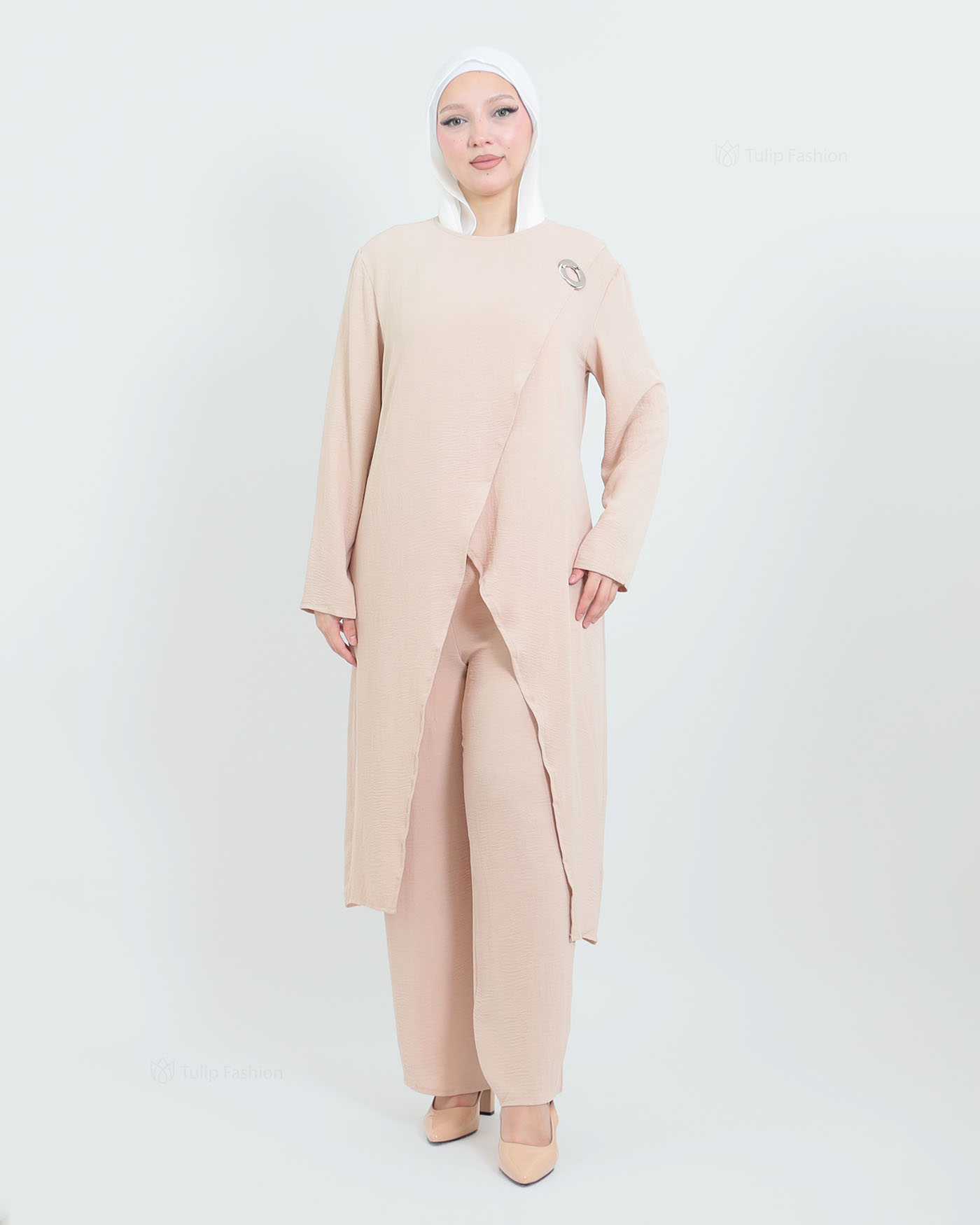 Tunic set with pants - Apricot