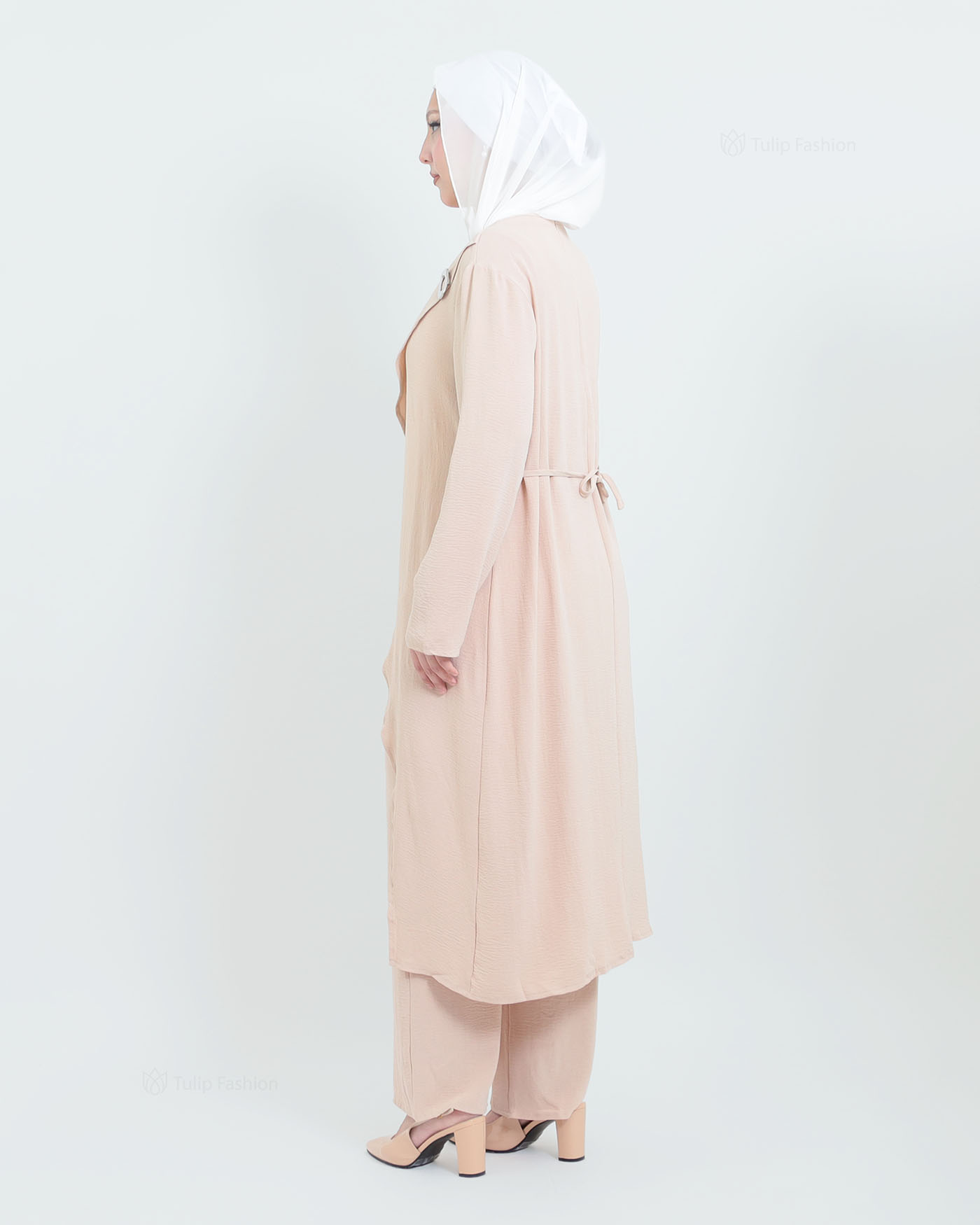 Tunic set with pants - Apricot - 5