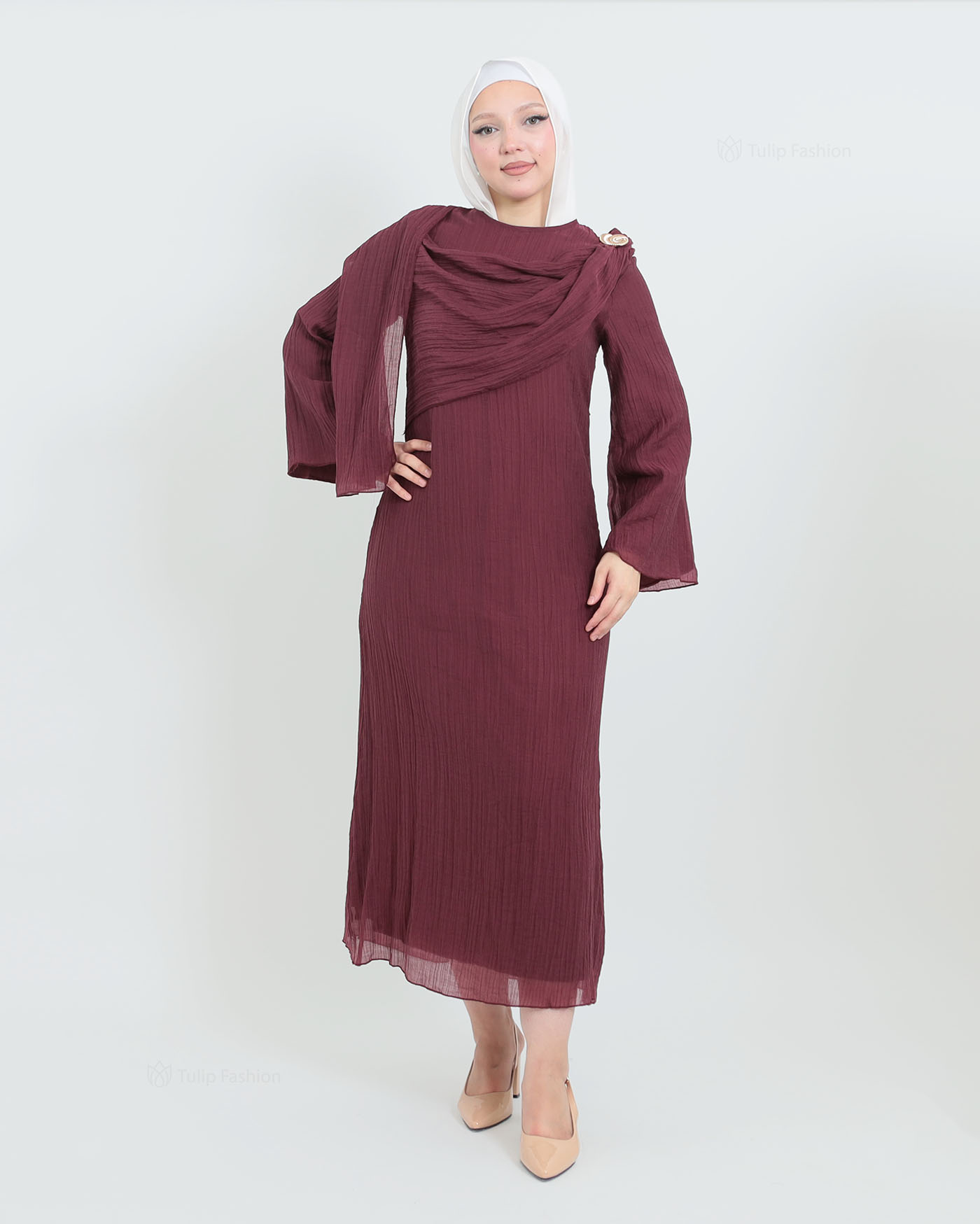 Maxi Dress - Wine Red