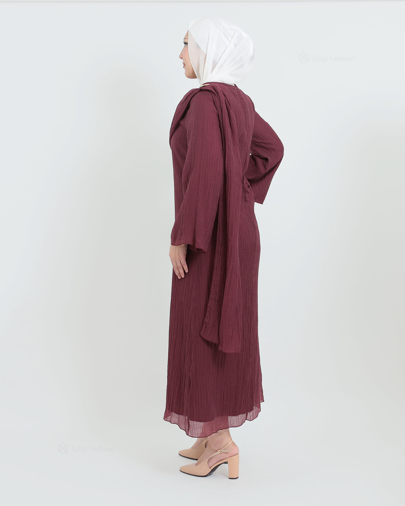 Maxi Dress - Wine Red - 8