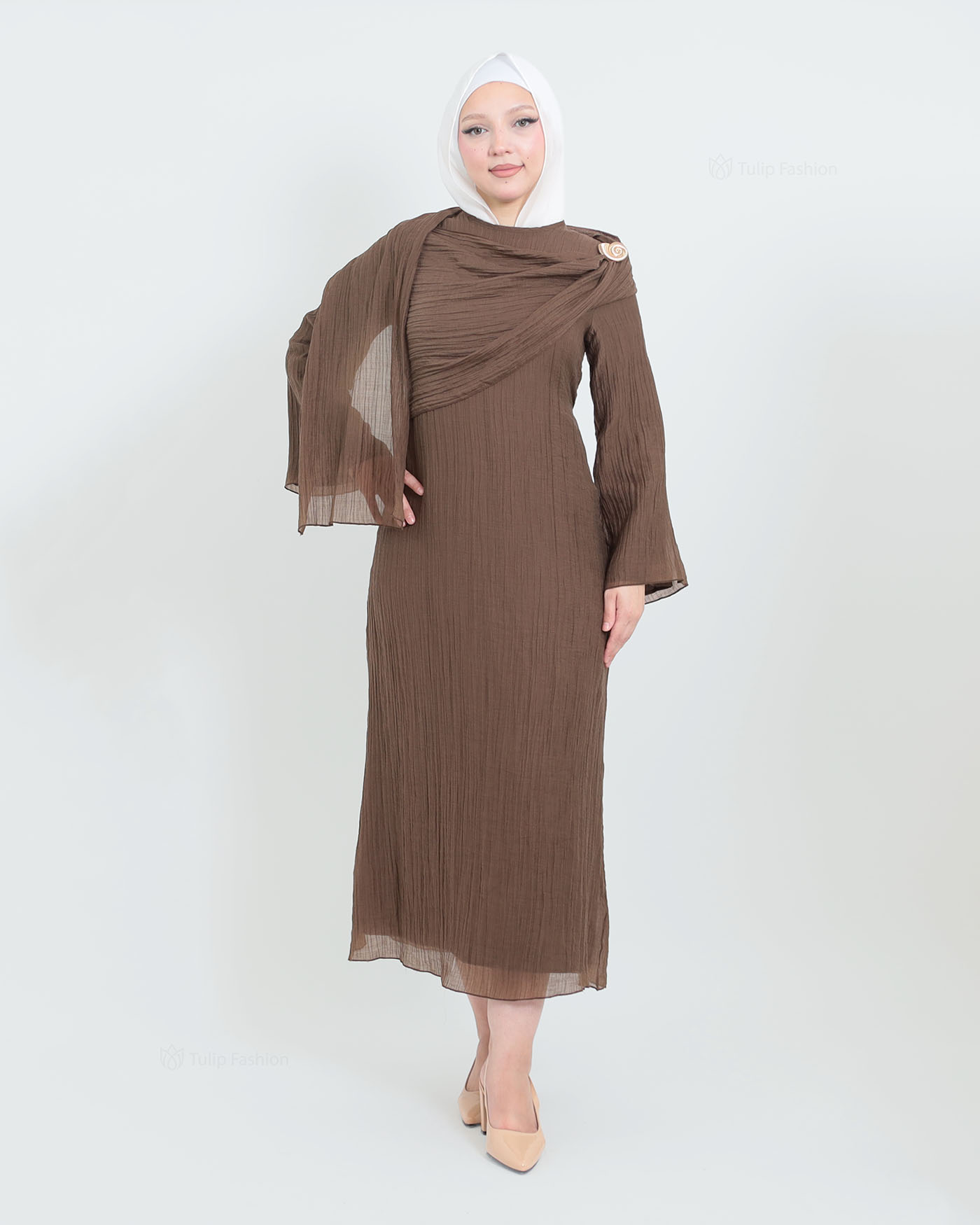 Maxi dress - Brown - 7