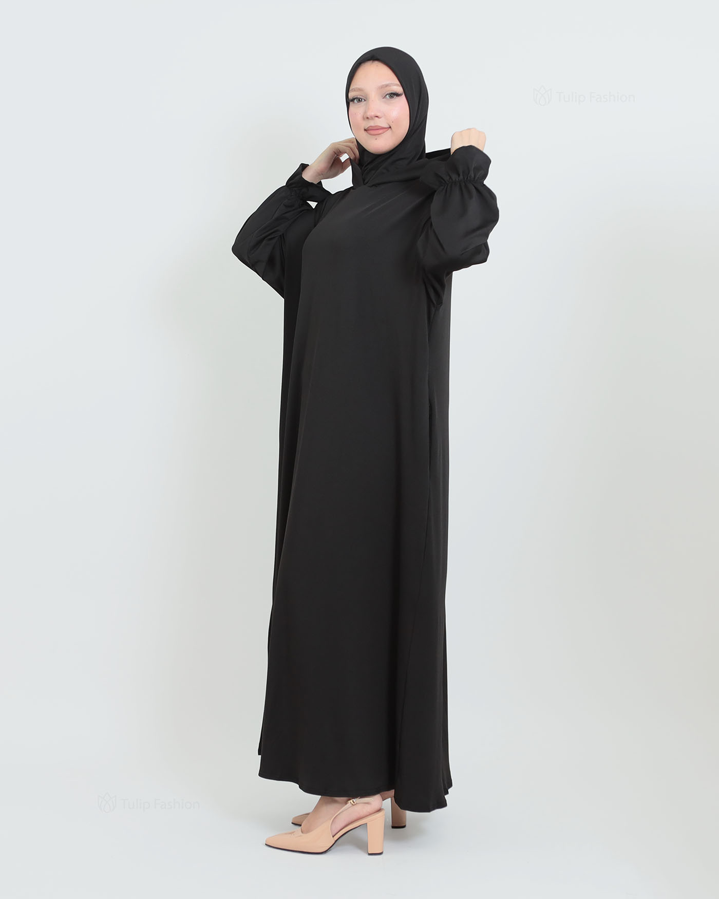 Prayer Clothes with Hoodie - Black - 5