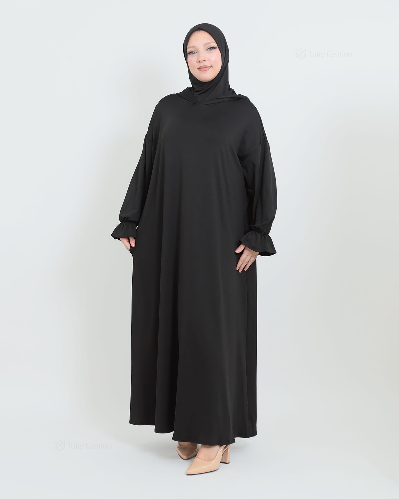 Prayer Clothes with Hoodie - Black - 3