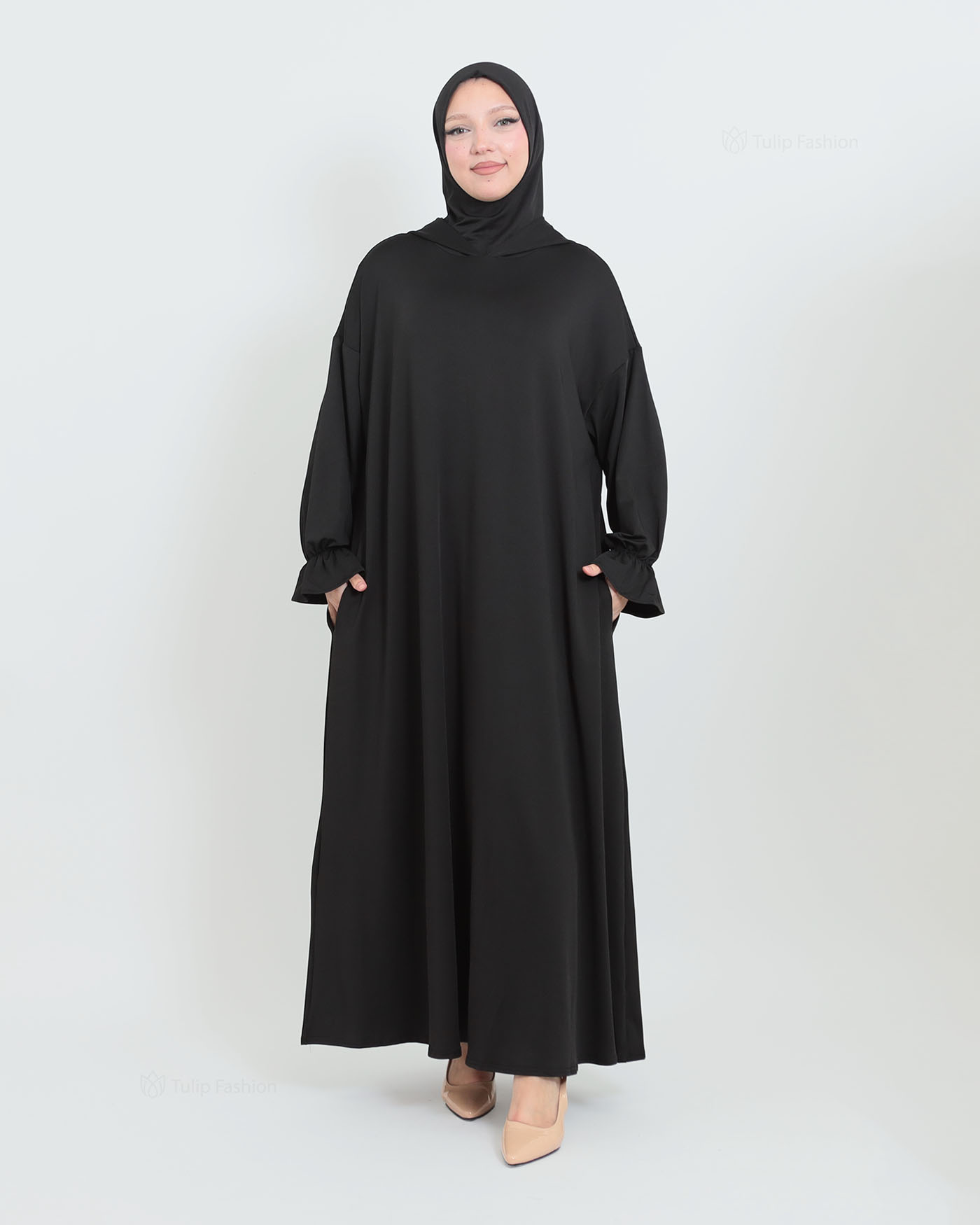 Prayer Clothes with Hoodie - Black - 2