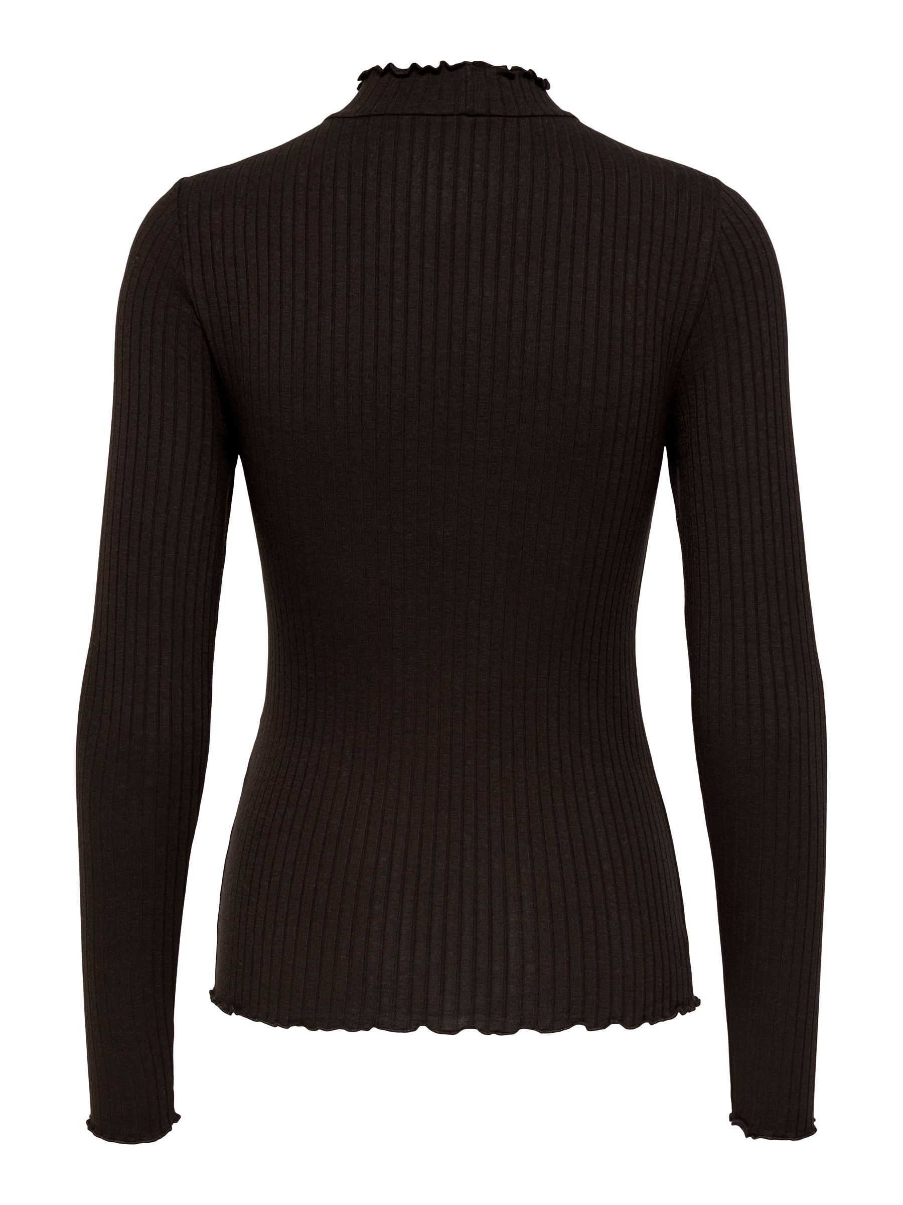JDYFRANSISKA LIFE L/S HI-NCK TOP JR NOOS Black Coffee - 2