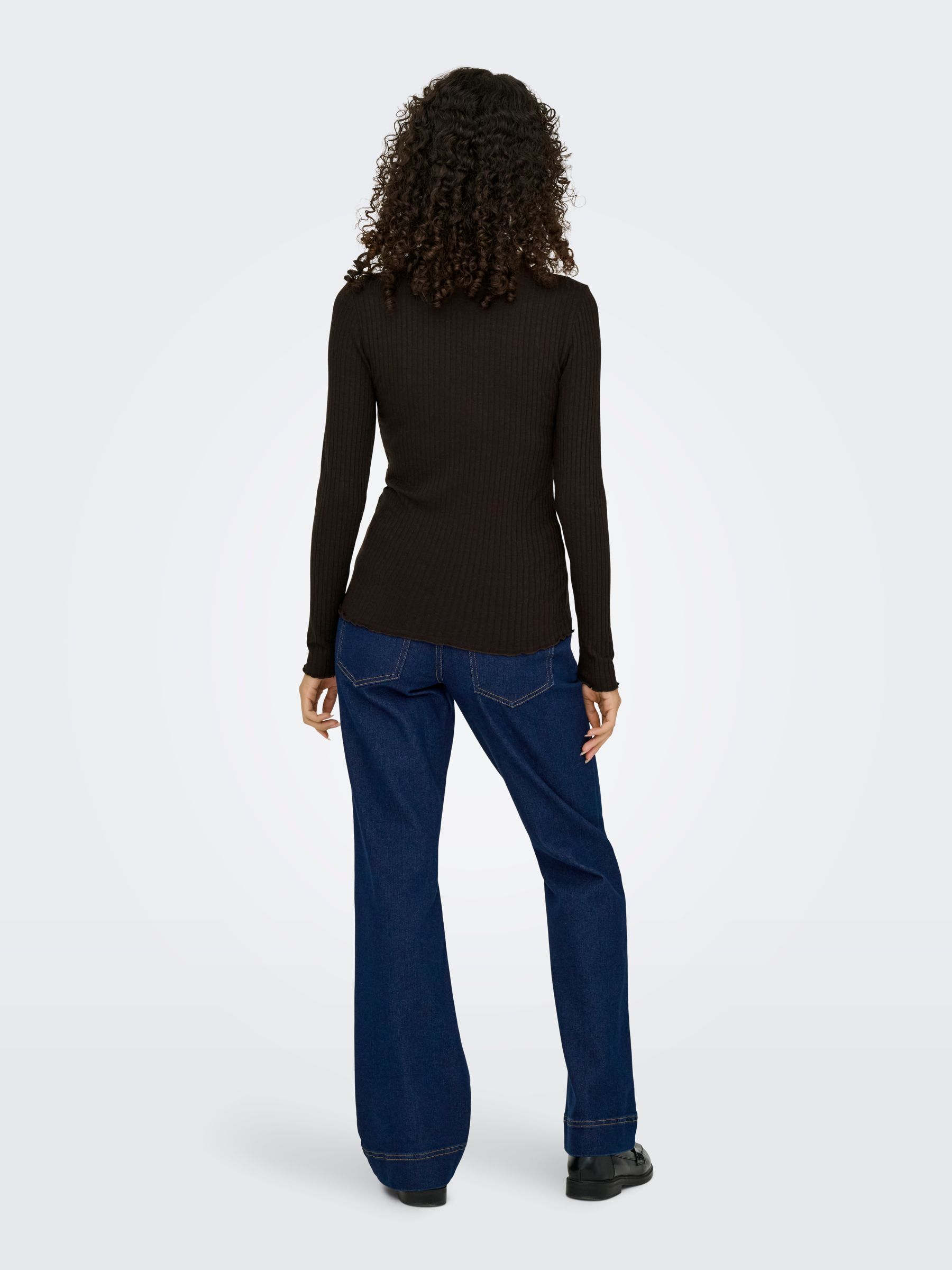 JDYFRANSISKA LIFE L/S HI-NCK TOP JR NOOS Black Coffee - 4