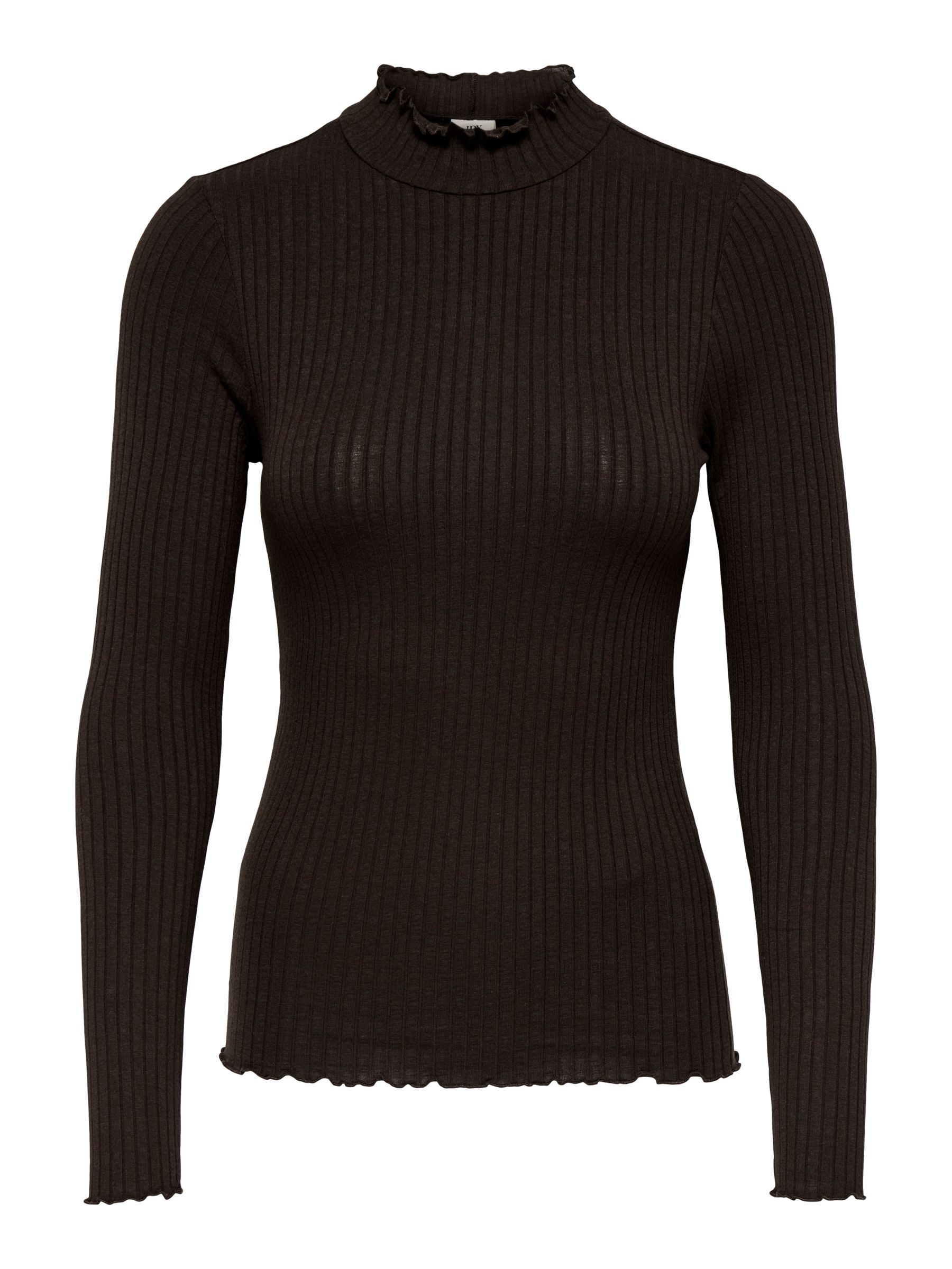 JDYFRANSISKA LIFE L/S HI-NCK TOP JR NOOS Black Coffee
