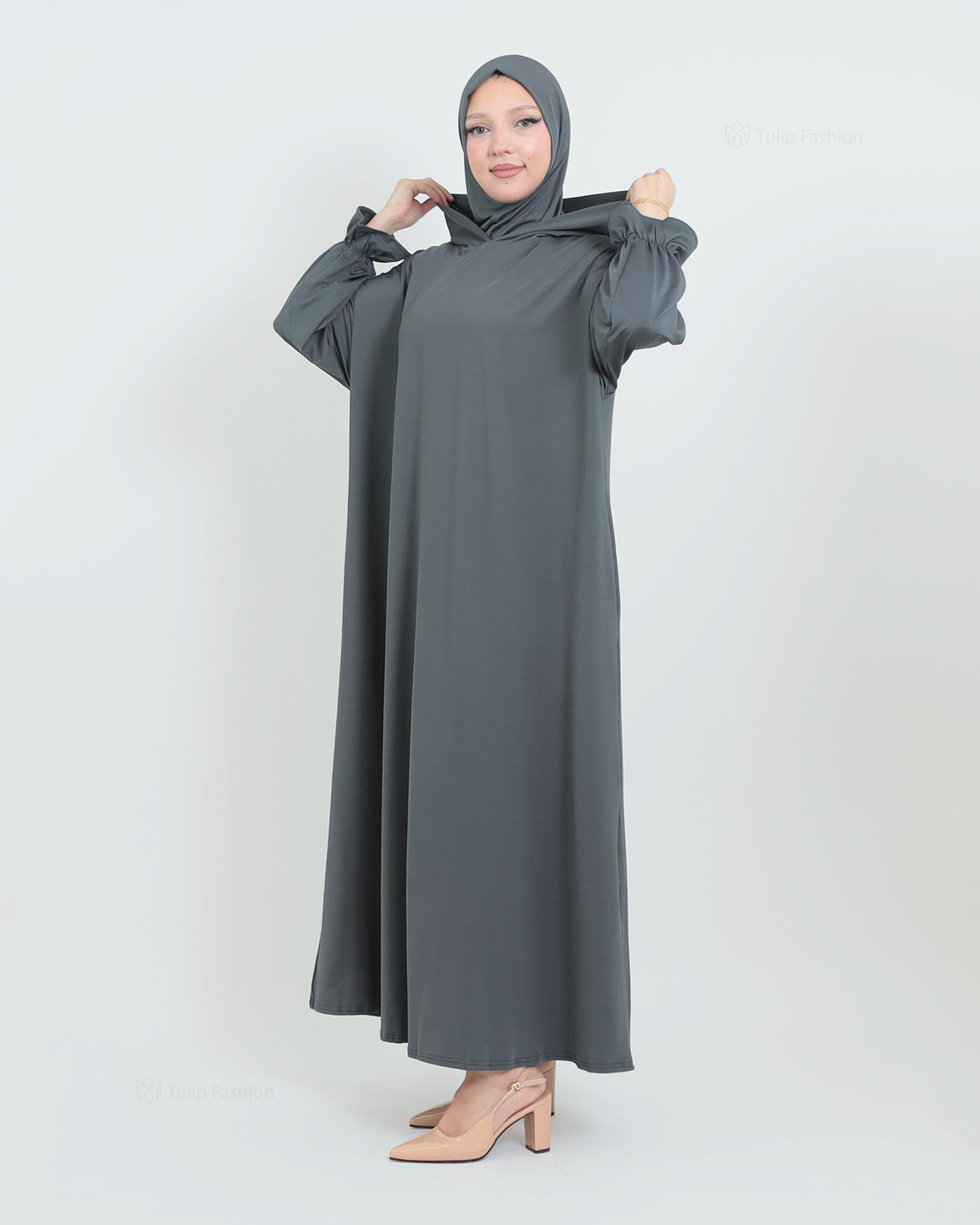 Prayer Clothes with Hoodie - Dark Gray - 4
