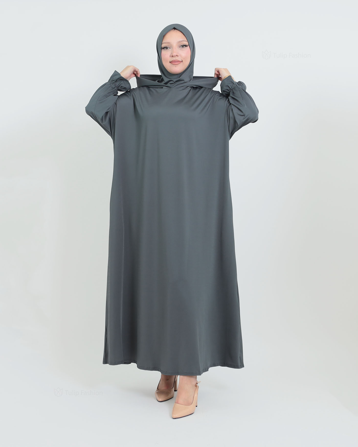 Prayer Clothes with Hoodie - Dark Gray - 5