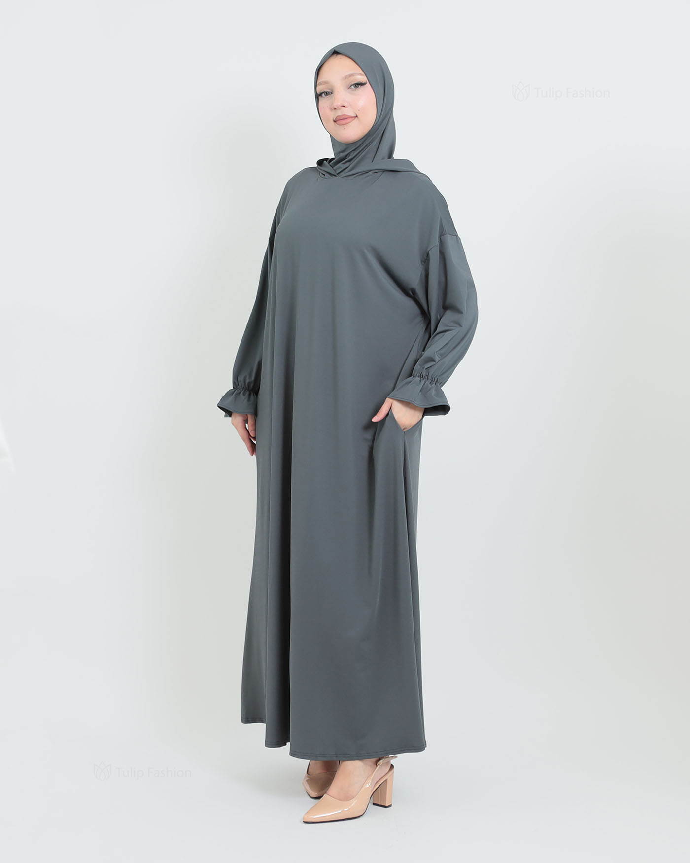 Prayer Clothes with Hoodie - Dark Gray - 3