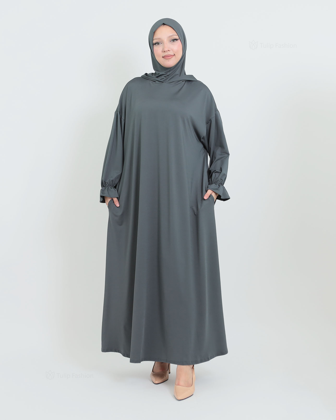 Prayer Clothes with Hoodie - Dark Gray - 2