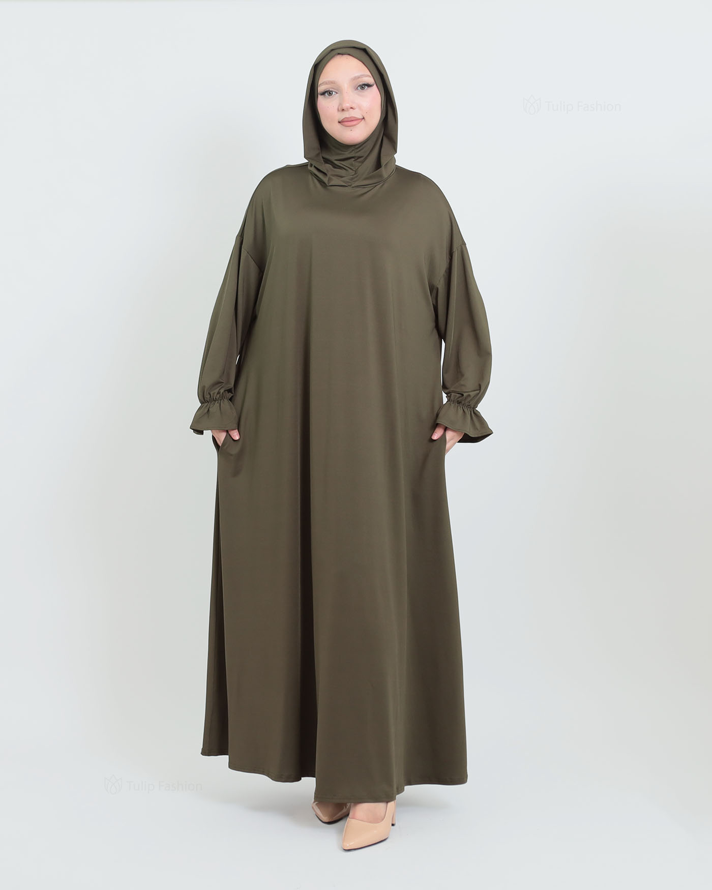 Prayer Clothes with Hoodie - Olive Green