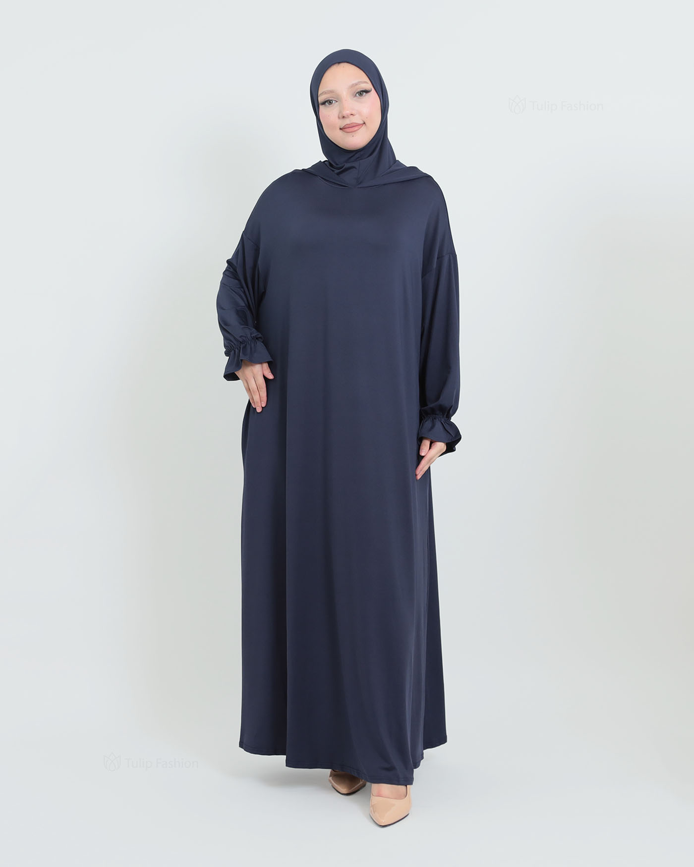 Prayer Clothes with Hoodie - Midnight Blue - 4