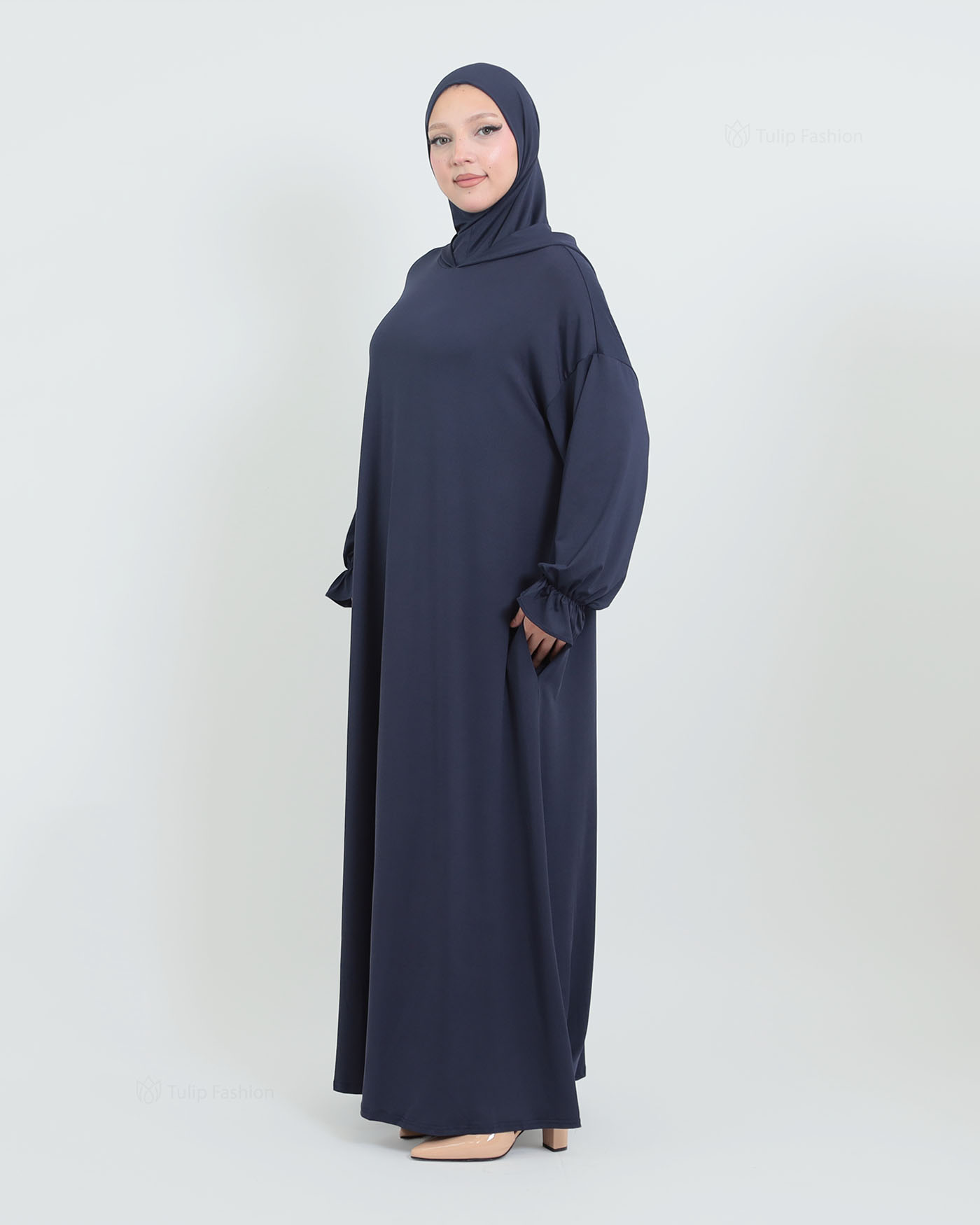 Prayer Clothes with Hoodie - Midnight Blue - 7
