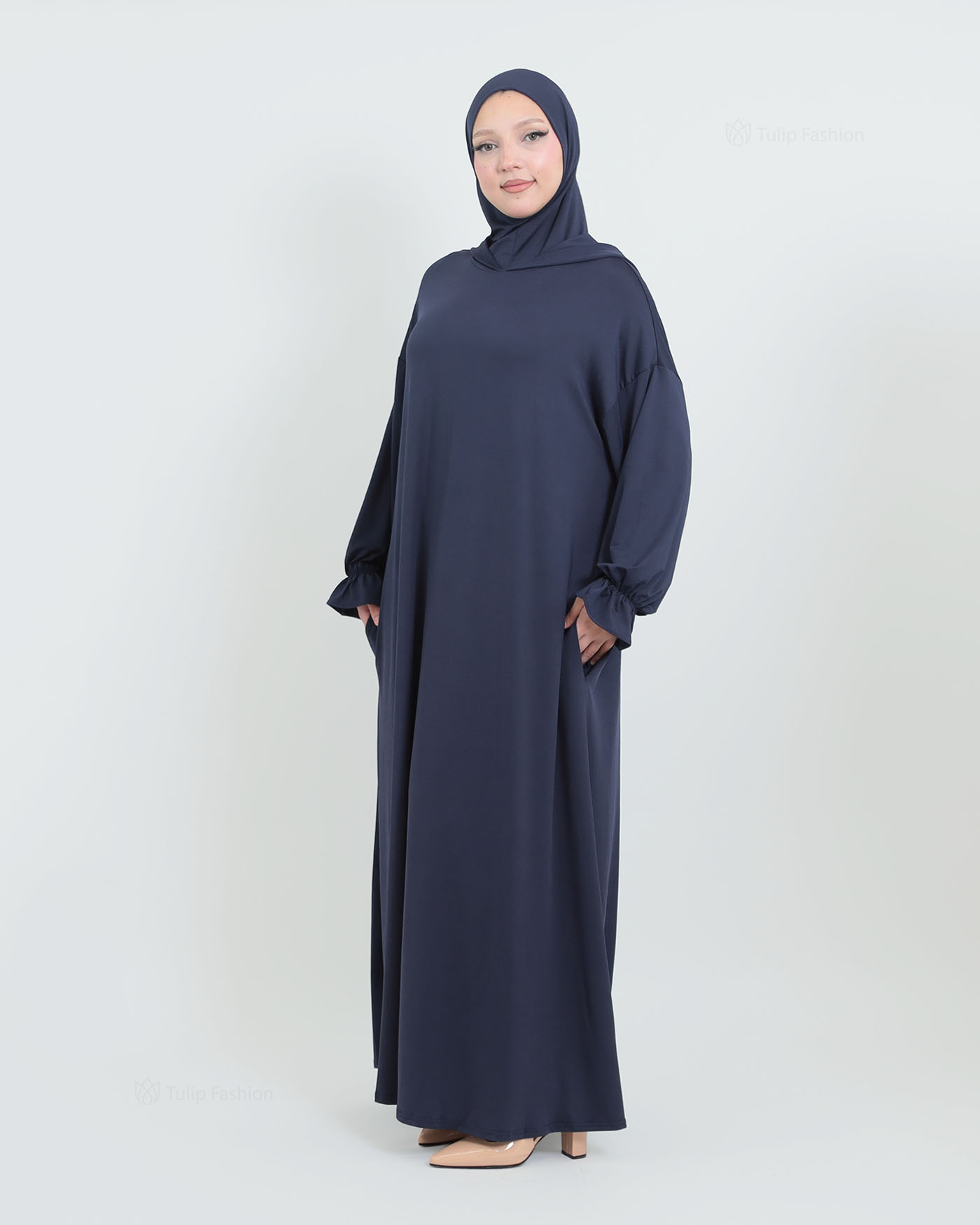 Prayer Clothes with Hoodie - Midnight Blue - 8