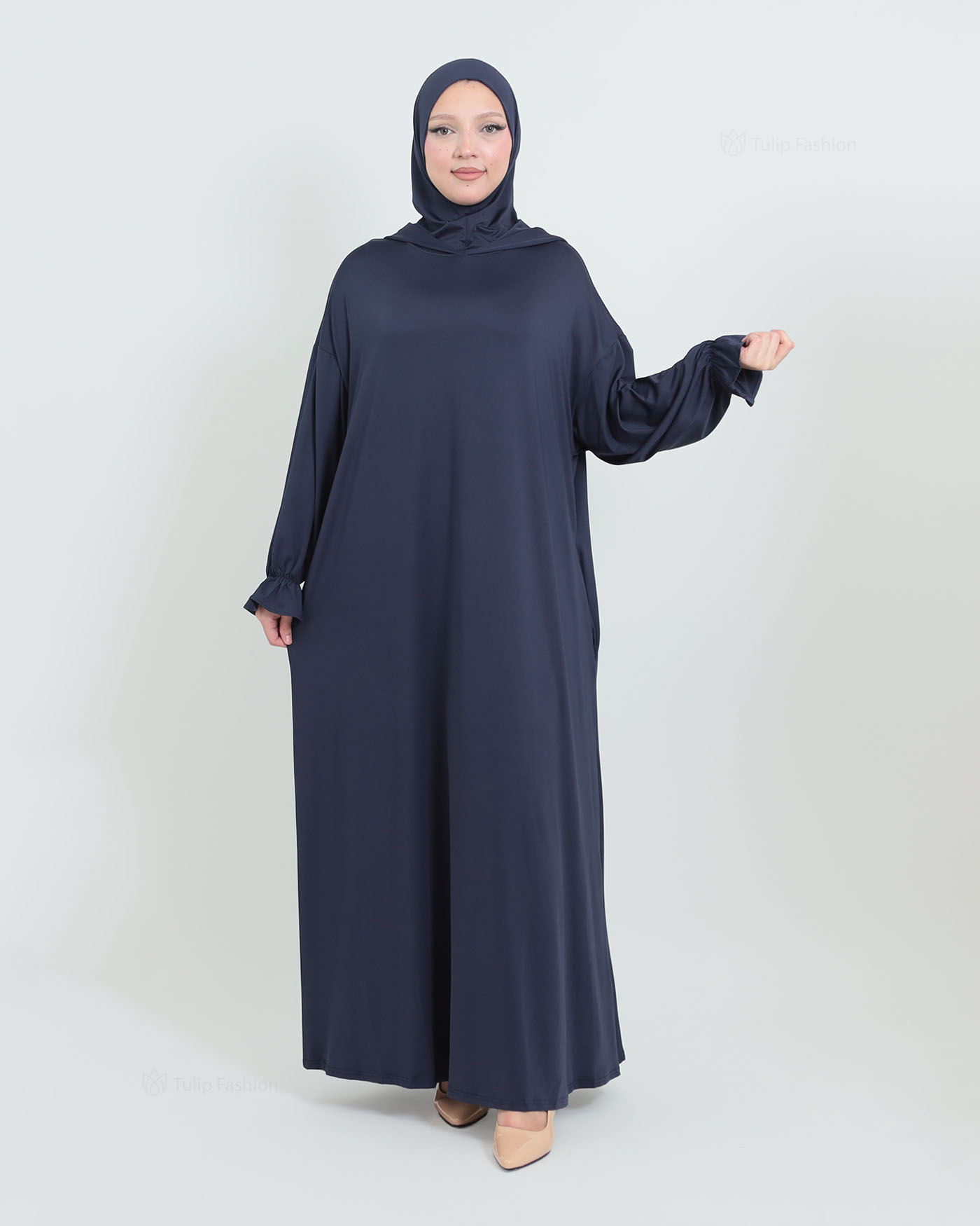 Prayer Clothes with Hoodie - Midnight Blue - 6