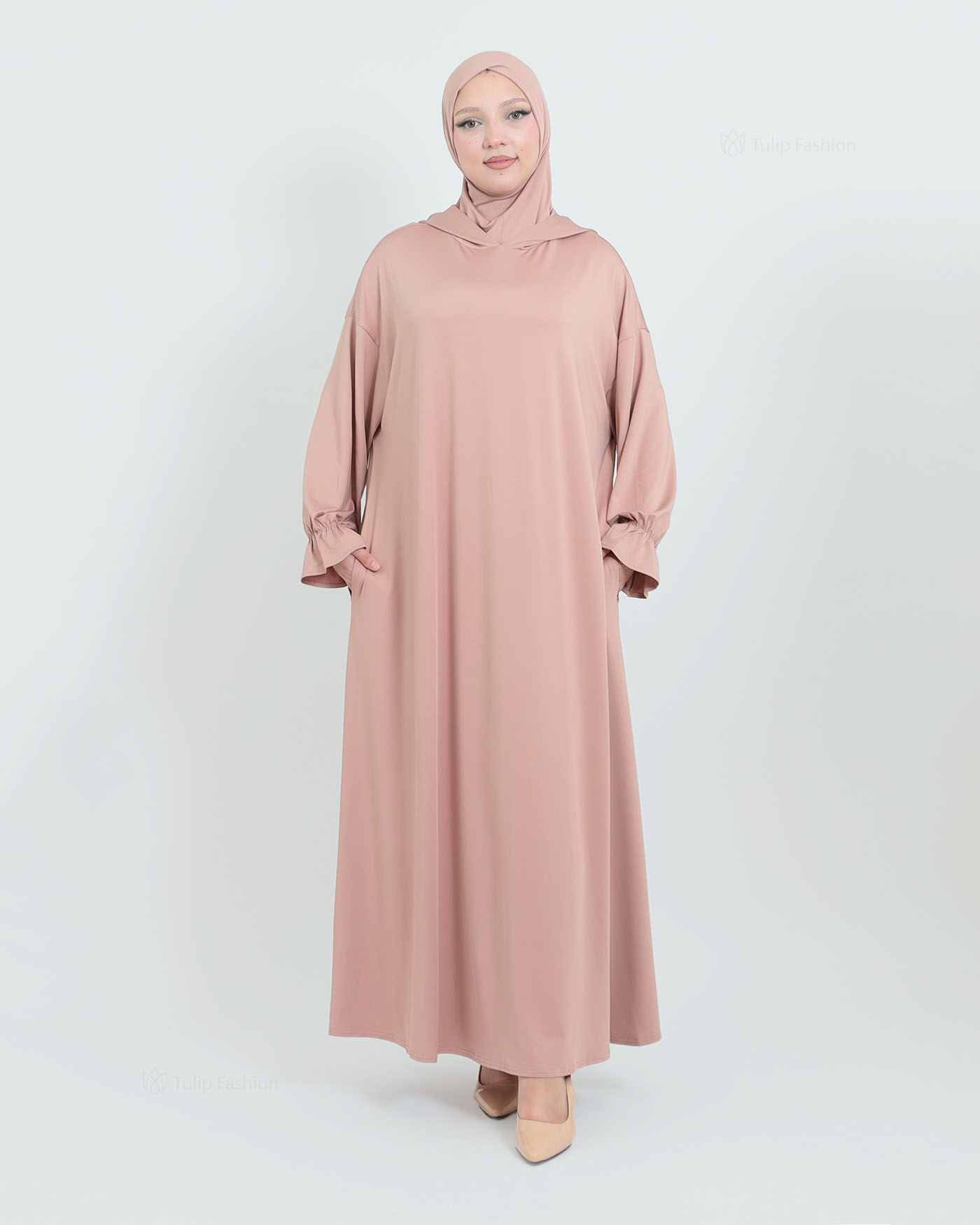 Prayer Clothes with Hoodie - Beige - 5