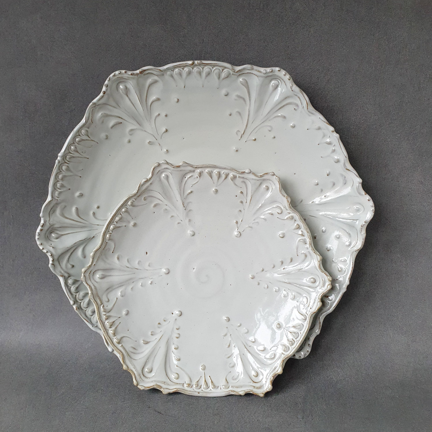 Serving plate snowflakeinspired