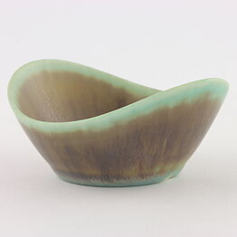Carl-Harry Stålhane (SXK 1950s) Green Undulating Bowl 8 cm (2)