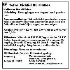 Tetra - Cichlid XL Flakes 500ml