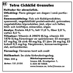 Tetra - Cichlid Granules 500ml