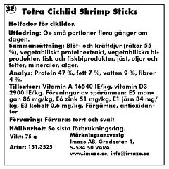 Tetra - Cichlid Shrimp Sticks 250ml 