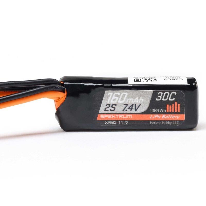 Spektrum 7.4V 160mAh 2S 30C LiPo Battery: PH2.0 - 2