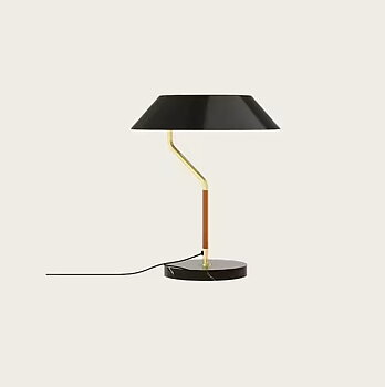 Bordslampa Aider - svart marmor/mässing