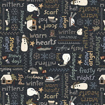 Tyg: Graphite Snow Many Words